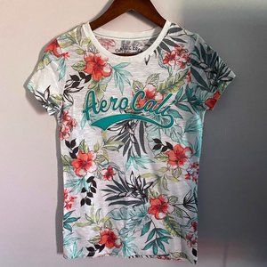 AEROPOSTALE Floral Classic Crew Shirt AERO CALI Size M